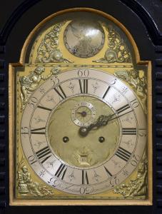Long Case Clock Face by Benjamin Huntsman  in the Rear Staircase Lobby 