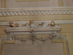 Grand Staircase Wall Panel Detail featuring Minerva, Goddess of Wisdom