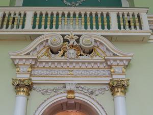 Ballroom Broken Pediment over the Entrance Door 